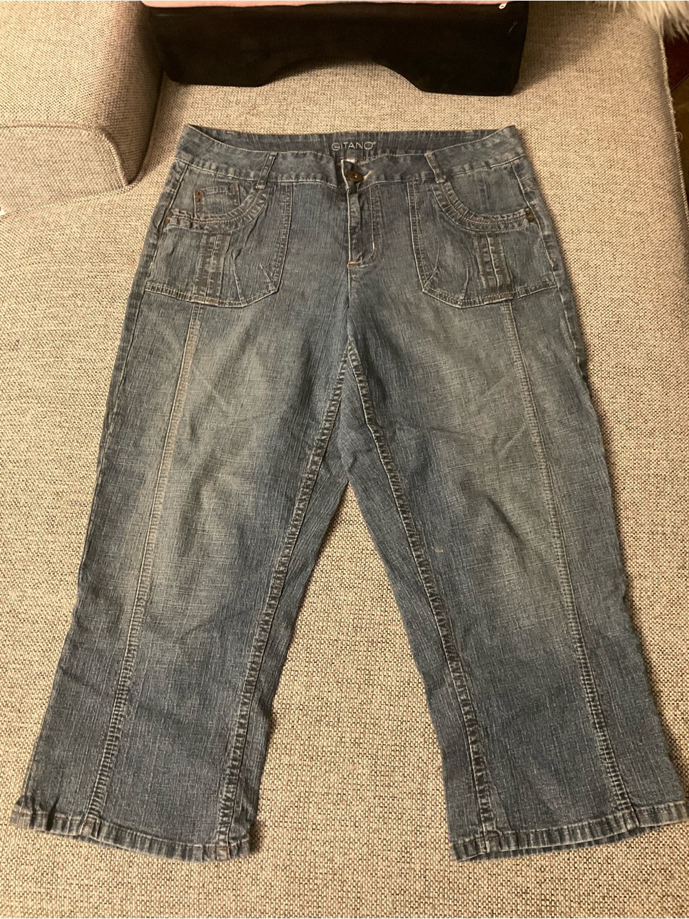 Gitano Women’s vintage y2k 2000s blue Denim capri Jeans size 16w